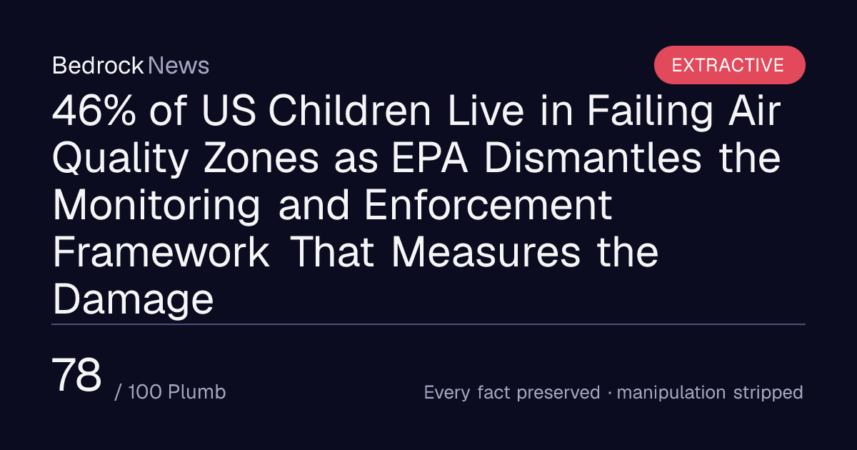 46% of US Children Live in Failing Air Quality Zones as EPA Dismantles ...